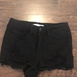 Klique b black denim shorts size 24